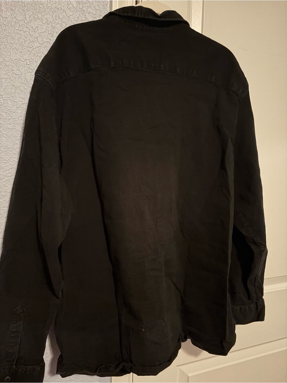 Wrangler Black Shirt Jacket with Red Logo Patch - Picture 4 of 4